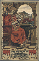 GA Thematik: Musik / Music: 1914, Bayern. Privat-Postkarte 5 Pf Hupp. Wappen "XII. Fränkisches Sängerbundesfest, Bamberg - Music