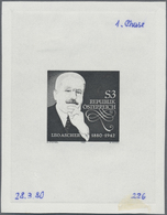 Thematik: Musik / Music: 1980, Österreich. Probedruck In Schwarz Für Die Ausgabe "100. Geburtstag Von Leo Ascher, Kompon - Musica