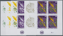 ** Thematik: Nahrung / Food: 1971, UN Geneva. Progressive Proof (6 Phases) In Corner Blocks Of 4 For The Issue WORLD FOO - Alimentazione