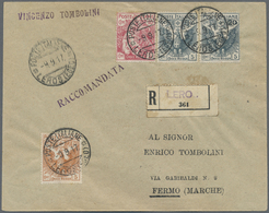 Br Ägäische Inseln: 1917 (9.9.), Ital. Rot-Kreuz-Marken 10+5 C. Rosa, 2 X 15+5 C. Schiefer Und 20+5 C. Orange Auf - Egeo