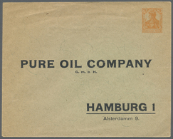 GA Thematik: Öl / Oil: 1917 (ca), Dt. Reich. Privat-Umschlag 7½ Pf Germania "Pure Oil Company, Hamburg". Etwas Bügig. Un - Oil