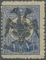 ** Albanien: 1913, Double Headed Eagle Overprints, 1pi. Ultramarine Unmounted Mint. Certificate Ceremuga. (SG 7, - Albania