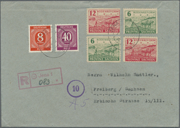 Br Sowjetische Zone - Provinz Sachsen: 1946, Je Zwei Mal 6 Und 12 Pf. Bodenreform Postmeistertrennungen - Other & Unclassified
