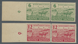 ** Sowjetische Zone - Provinz Sachsen: 1945, 6 Und 12 Pfg. Bodenreform, Postmeistertrennung Wittenberg - Andere & Zonder Classificatie