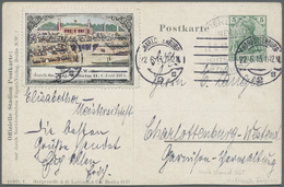 GA Thematik: Olympische Spiele / Olympic Games: 1913, BERLIN-GRUNEWALD 5 Pfg. Ga-Postkarte Mit Vs. Farbigen Vignette "St - Altri & Non Classificati