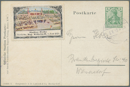 GA Thematik: Olympische Spiele / Olympic Games: 1913, Deutsches Reich, Privat-Postkarte 5 Pfg. Germania "DEUTSCHES STADI - Other & Unclassified