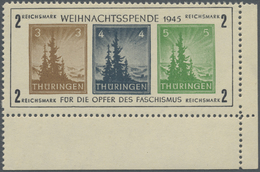 ** Sowjetische Zone - Thüringen: 1945, Weihnachtsblock (Antifa), X-Papier, Type VI (Verdickung Im S Von - Andere & Zonder Classificatie