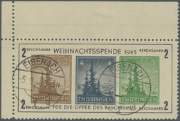 O Sowjetische Zone - Thüringen: 1945, Antifa-Block Auf Weißem, Holzfreien Kartonpapier, 3 Pf. Dunkelbr - Other & Unclassified
