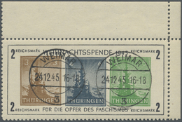 O Sowjetische Zone - Thüringen: 1945, Antifa-Block Auf Weißem, Holzfreien Kartonpapier, 3 Pf. Dunkelbr - Other & Unclassified