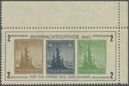 ** Sowjetische Zone - Thüringen: 1945, Antifa-Block Auf Weißem, Holzfreien Kartonpapier, 3 Pf. Dunkelbr - Altri & Non Classificati