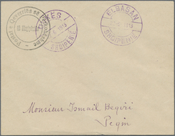 GA Albanien - Ganzsachen: 1913, June, Envelope 1gr. (postal Seal Without Coat Of Arms) Used With Violet "QUKËS 22 - Albania