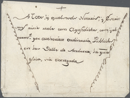 Br Andorra - Vorphilatelie: 1781 (1. Set) Seo De Urgell "als Notarias Y Escrivans ... En Les Valls D'Andorra". Ca - Précurseurs