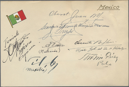 Br Thematik: Olympische Spiele / Olympic Games: 1936: Mexiko Briefbogen Mit Original-Unterschriften V.mexikanischen Olym - Other & Unclassified