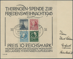 O Sowjetische Zone - Thüringen: 1945, Weihnachtsblock In Type I Auf Weißem, Holzfreien Kartonpapier In - Autres & Non Classés