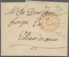 Br Andorra - Vorphilatelie: 1846, Letter Sheet Without Sender With Red URGEL CATALUNA Which Was The Higher Post O - Precursors