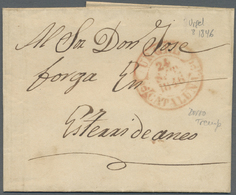 Br Andorra - Vorphilatelie: 1846, Letter Sheet Without Sender With Red URGEL CATALUNA Which Was The Higher Post O - Précurseurs