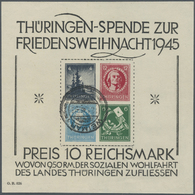 O Sowjetische Zone - Thüringen: 1945, Weihnachtsblock In Type I Auf Weißem, Holzfreien Kartonpapier In - Andere & Zonder Classificatie