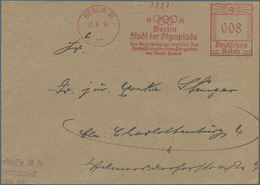 Brrst Thematik: Olympische Spiele / Olympic Games: 1936: Deutsches Reich Absenderfreistempel BERLIN W 8 Pf. "1936 Berlin - Other & Unclassified