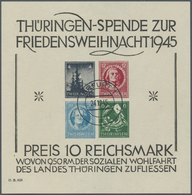 O Sowjetische Zone - Thüringen: 1945, Großer Weihnachtsblock, SONDERDRUCK OHNE DRUCHSTICH, Papier X In - Other & Unclassified
