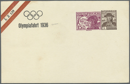 GA Thematik: Olympische Spiele / Olympic Games: Österreich 15 Gr. Neben 12 Gr. Luftpost- Privatpostkarte Mit Vs. Text "L - Other & Unclassified