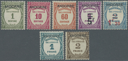 * Andorra - Französische Post - Portomarken: 1931 - 1932, Postauftrags-Portomarken Von Frankreich Mit Aufdruck " - Covers & Documents