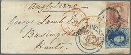 Br Belgien: 1851, Leopold Im Medaillon 40 C Karmin, Waagrecht Gestreiftes Papier (allseits Breit/überrandiger Sch - Other & Unclassified