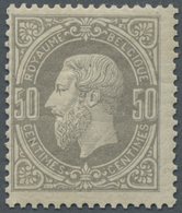 ** Belgien: 1869, Freimarke: König Leopold II. 50 C Grau, Tadellos Postfrisches, Unsigniertes Stück (C.O.B €1.200 - Altri & Non Classificati