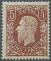 * Belgien: 1869, Freimarken: König Leopold II., Zentriertes, Taufrisches Exemplar Ungebraucht, Falzspur, Signier - Altri & Non Classificati