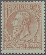 * Belgien: 1884, König Leopold II. 1 Fr. Braunrot/grünlich Ungebraucht Mit Zartem Falz Und Vs. Winz. Fleckchen ( - Autres & Non Classés