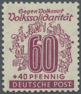 ** Sowjetische Zone - West-Sachsen: 1946, Volkssolidarität 60+40 Pfg. Bräunlichlila, Wasserzeichen Stuf - Other & Unclassified