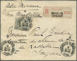 Br Belgien: 1900. Registered Envelope Addressed To The 'Director Of The Railway, Kassaba, Smyrne' Bearing Yvert 6 - Altri & Non Classificati