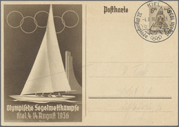 GA Thematik: Olympische Spiele / Olympic Games: Deutsches Reich Olympia-Sonder-GSK Mit Rs. Zeitungsausschnitt "Goldmedai - Other & Unclassified