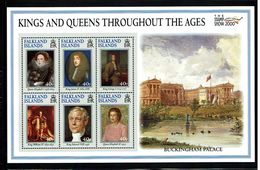 Falkland Islands  2000 Sc # Bf 761  MNH **  Kings & Queens Throughout The Ages - Familias Reales