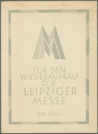 (*) Sowjetische Zone - West-Sachsen: 1946, Leipziger Messe Großblock Mit Schutzhülle, Diese Etwas Flecki - Andere & Zonder Classificatie