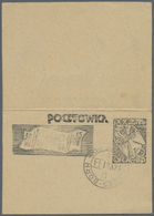 Br Thematik: Olympische Spiele / Olympic Games: 1944 Woldenberg Seltene Ganzsachen-Doppelkarte "10 OFLAG II.D" Mit Fahne - Autres & Non Classés