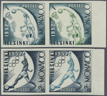 ** Thematik: Olympische Spiele / Olympic Games: 1952, Olympia Helsinki 1 F - 15 F Complete Set In Three IMPERFORATED Col - Autres & Non Classés