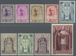 ** Belgien: 1932, Kardinal Désiré Mercier, Postfrischer Luxus-Satz (C.O.B. € 1.300,-). - Other & Unclassified