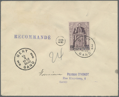 Br Belgien: 1932, Kardinal Désiré Mercier, 5 Fr + 20 Fr Auf Orts-R-Brief, Rechts Kleiner Fleck. - Other & Unclassified