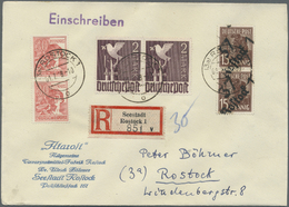 Br Sowjetische Zone - Bezirkshandstempel - VIII - Bez. 37 (Schwerin): 1948, 15 Pf Im Senkr. Paar Mit Be - Other & Unclassified