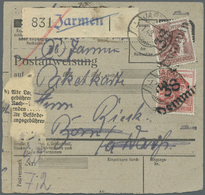 Br Sowjetische Zone - Bezirkshandstempel - IX - Bez. 38 (Stettin): 1948, Bezirk 38, Demmin: Paketkarte - Autres & Non Classés