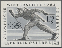 (*) Thematik: Olympische Spiele / Olympic Games: 1964, OLYMPIC GAMES INNSBRUCK, Austria 1.20 Sch. BIATHLON, Imperforate  - Autres & Non Classés