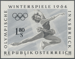 (*) Thematik: Olympische Spiele / Olympic Games: 1964, OLYMPIC GAMES INNSBRUCK, Austria 1.80 Sch. FIGURE SKATING, Imperf - Autres & Non Classés