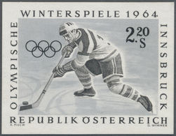 (*) Thematik: Olympische Spiele / Olympic Games: 1964, OLYMPIC GAMES INNSBRUCK, Austria 2.20 Sch. ICE HOCKEY, Imperforat - Other & Unclassified