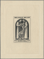 (*) Belgien: 1943 From The Unissued Orval "oeuvres De La Miséricorde" Set, Two Die Proof Without Value Numerals Of - Other & Unclassified