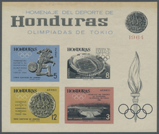 ** Thematik: Olympische Spiele / Olympic Games: 1964, Honduras For Summer Olympic Games, Tokyo. Extremely Rare Variety:  - Other & Unclassified
