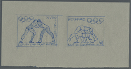 Thematik: Olympische Spiele / Olympic Games: 1964, San Marino For Olympic Games Tokyo. Sketch For 2 Non-issued Olympic S - Autres & Non Classés