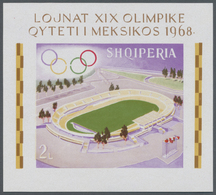 ** Thematik: Olympische Spiele / Olympic Games: 1968, Albania For Olympic Summer Games Mexico City. Olympic Souvenir She - Other & Unclassified