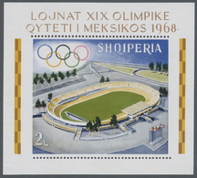 ** Thematik: Olympische Spiele / Olympic Games: 1968, Albania For Olympic Summer Games Mexico City. Olympic Souvenir She - Other & Unclassified
