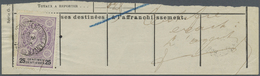 Brrst Belgien - Telefonmarken: 1891, 25 C. Telefonmarke Auf Abschnitt, Tadellos Gestempelt "BORGERHOUT (ANVERS) 3 DE - Telephone [TE]