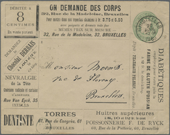 GA Belgien - Ganzsachen: 1889, 10 C Green Advertising Postal Stationery Envelope With Advertisement For Chocolat, - Other & Unclassified